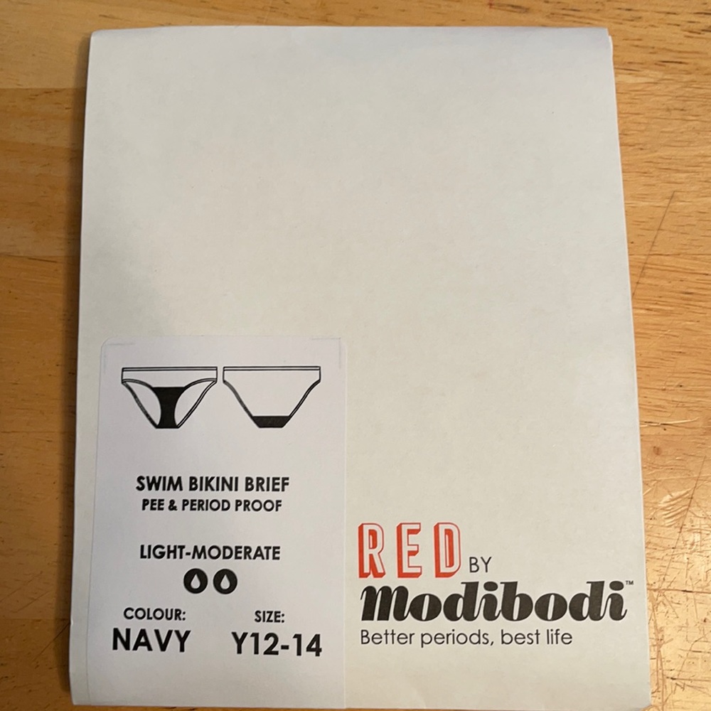 Girls Modibodi period swimwear bottom size 12-14.